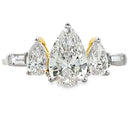 1.50ct Lab Grown Diamond 3 Stone Ring 14KT Yellow Gold