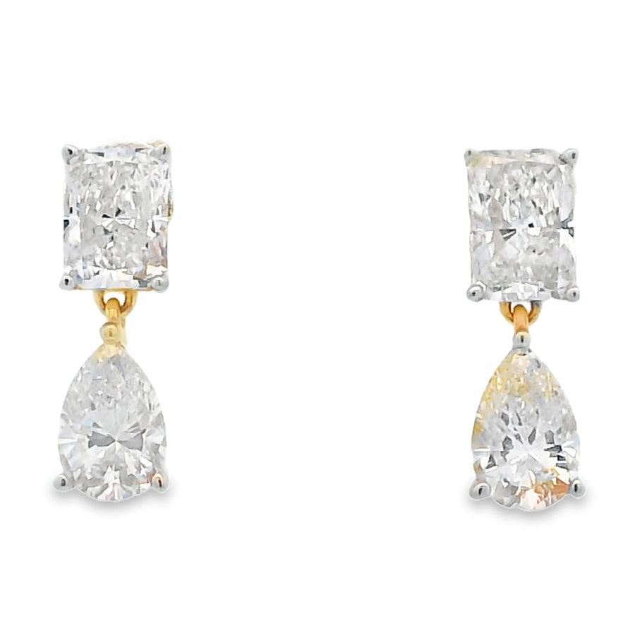 2.50ct Lab Grown Diamond Earrings 14KT Yellow Gold