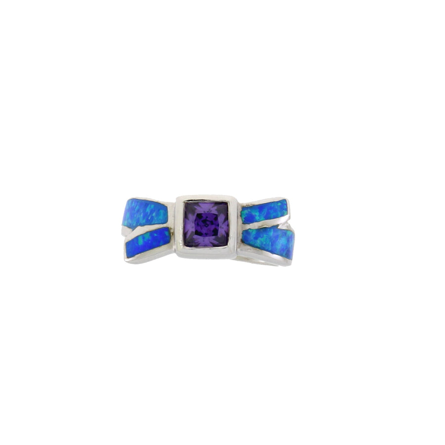 Created Opal Ring Sterling Silver