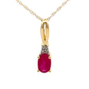.02ct Ruby Diamond Fashion Pendants 10KT Yellow Gold