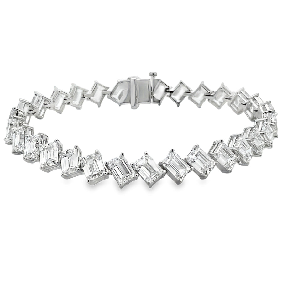 Lab Grown Diamond Tennis Bracelet 14KT White Gold