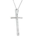 .38ct Diamond Cross Religious Pendant 14KT White Gold