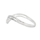 .09ct Diamond Fashion band rings 10KT White Gold