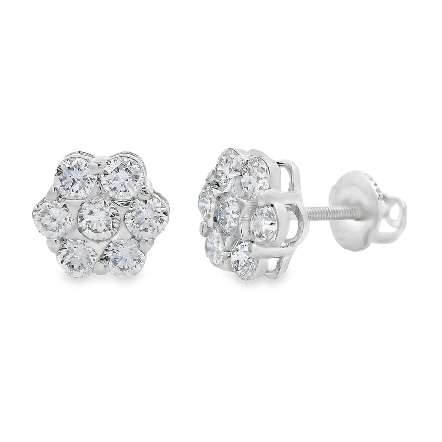 1.50ct Lab Grown Diamond Earrings Sterling Silver