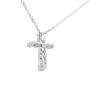 .12ct Diamond Cross Religious Pendant 10KT White Gold