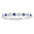 Sapphire Diamond stackable band set 14KT White Gold