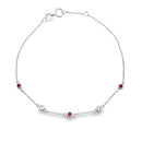 .17ct Ruby Diamond Bracelet 14KT White Gold