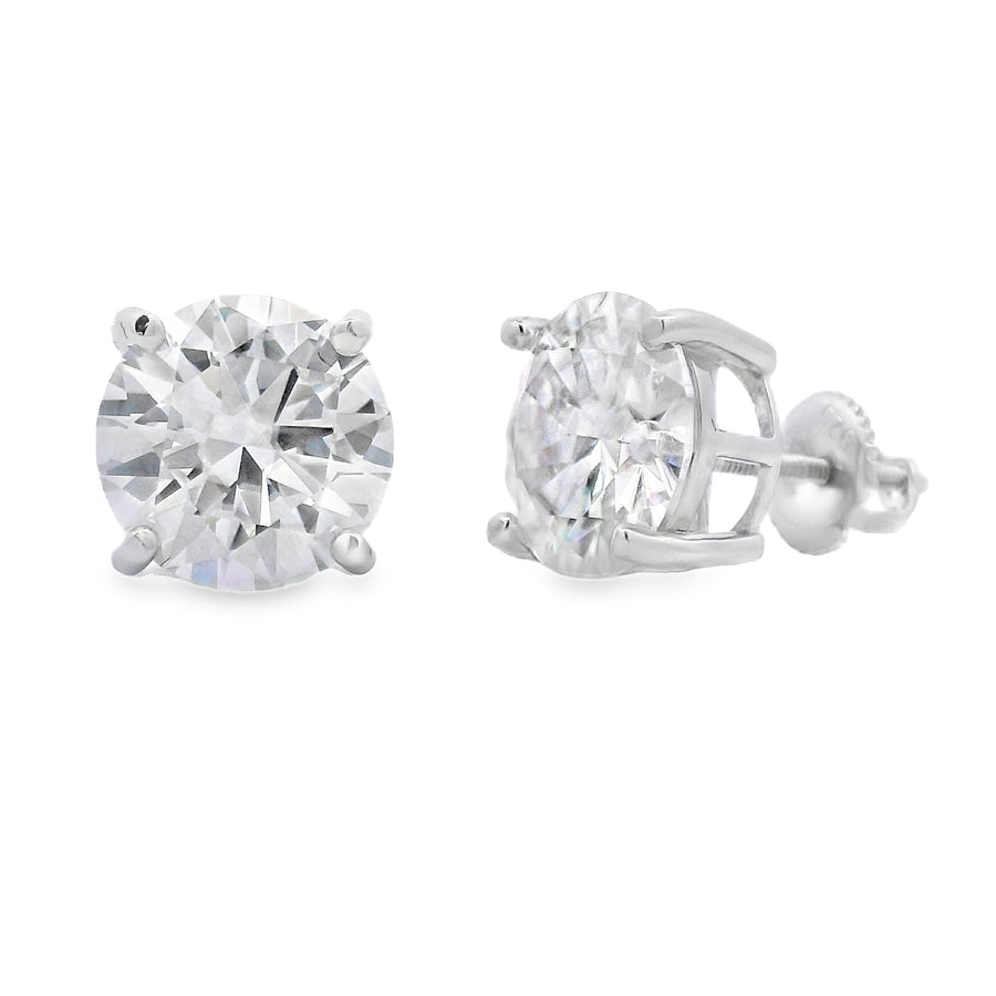 8.00ct Moissanite Stud Earrings Sterling Silver