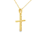 .10ct Diamond Cross Religious Pendant 14KT Yellow Gold
