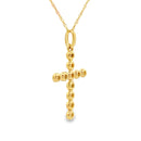 .09ct Diamond Cross Religious Pendant 14KT Yellow Gold