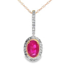 .61ct Ruby Diamond Fashion Pendants 10KT Yellow Gold