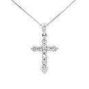 .30ct Diamond Cross Religious Pendant 14KT White Gold