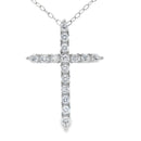 Genuine .65ct Cross Religious Pendant Sterling Silver