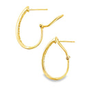 1.00ct Lab Grown Diamond Hoop Earrings 14KT Yellow Gold