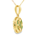 Chalcedony Diamond Fashion Pendants 10KT Yellow Gold