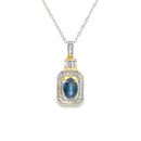 Sapphire Diamond Fashion Pendants 14KT Yellow Gold