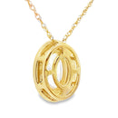 Rose Quartz Diamond Fashion Pendants 10KT Yellow Gold