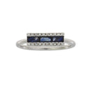 .63ct Diamond Sapphire Ring 14KT White Gold