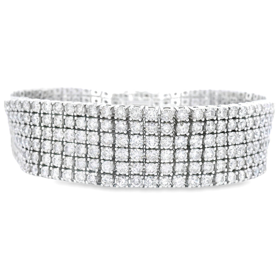 20.00ct Diamond Tennis Bracelet 14KT White Gold