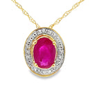.63ct Ruby Diamond Fashion Pendants 10KT Yellow Gold