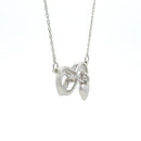 .04ct Diamond Cross Religious Pendant Sterling Silver