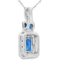 .84ct Sapphire Diamond Fashion Pendants 14KT White Gold