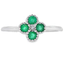 .15ct Emerald Diamond Ring 10KT White Gold