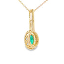 .46ct Emerald Diamond Fashion Pendants 10KT Yellow Gold
