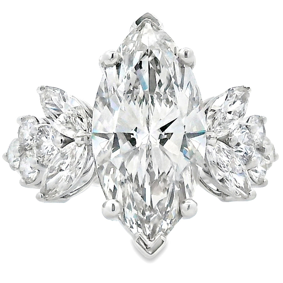 7.08ct Lab Grown Diamond Eng Only 14KT White Gold