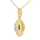 Sapphire Diamond Fashion Pendants 10KT Yellow Gold