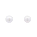 Natural FW Pearl Stud Earrings 10KT White Gold