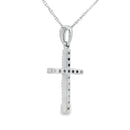 .13ct Diamond Cross Religious Pendant 14KT White Gold