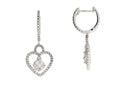 .50ct Diamond Dangle Earrings 14KT White Gold