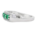 White Topaz 3 Stone Ring Sterling Silver