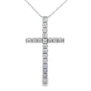 .50ct Diamond Cross Religious Pendant 14KT White Gold