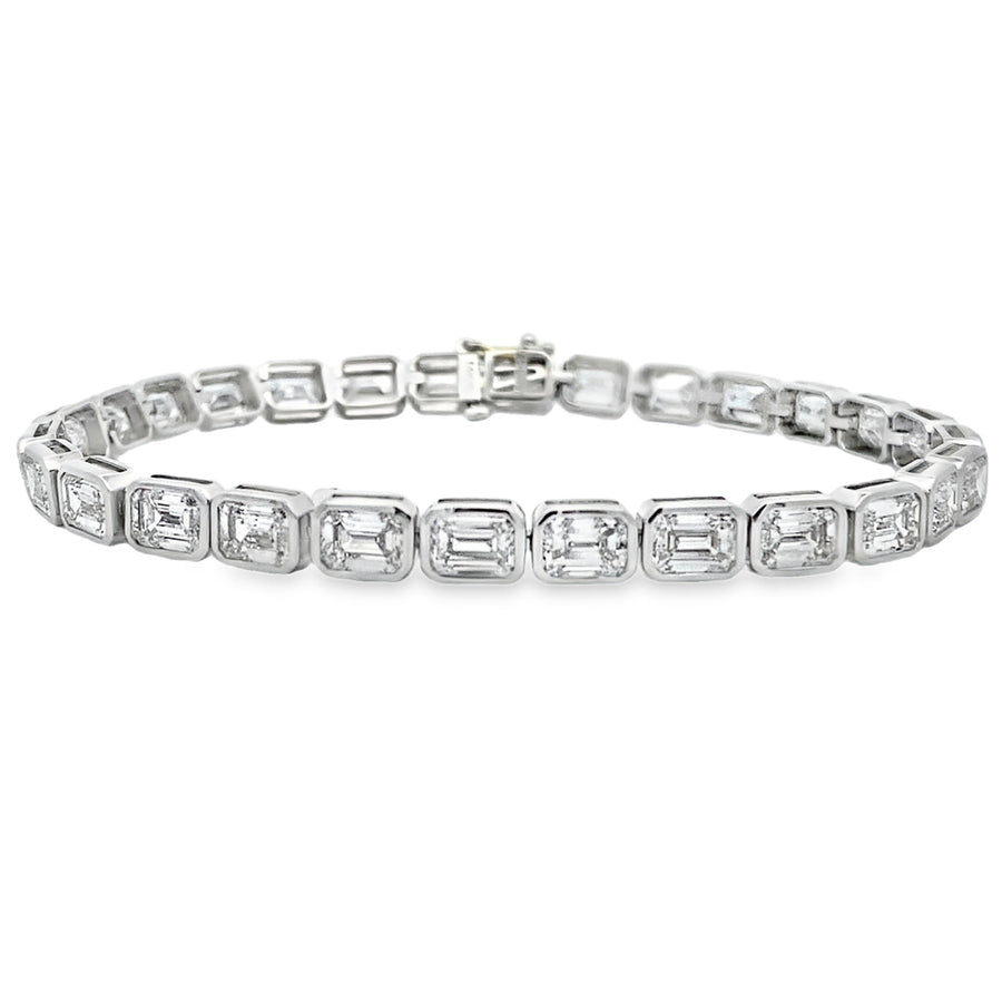 Lab Grown Diamond Tennis Bracelet 14KT White Gold