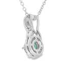 .58ct Emerald Zircon Fashion Pendants Sterling Silver