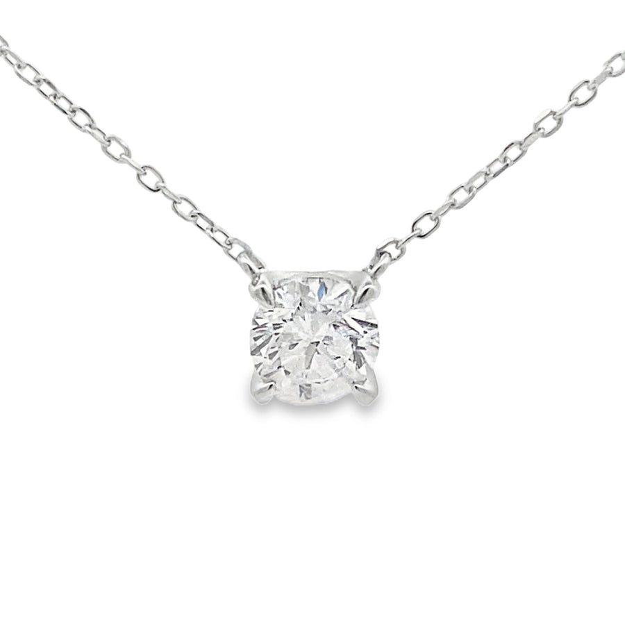 1.00ct Lab Grown Diamond Pendant Sterling Silver