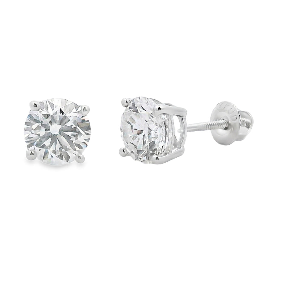 2.00ct Lab Grown Diamond Stud Earrings 14KT White Gold