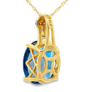 London Blue Topaz Fashion Pendants 10KT Yellow Gold