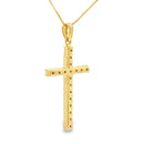 .25ct Diamond Cross Religious Pendant 14KT Yellow Gold