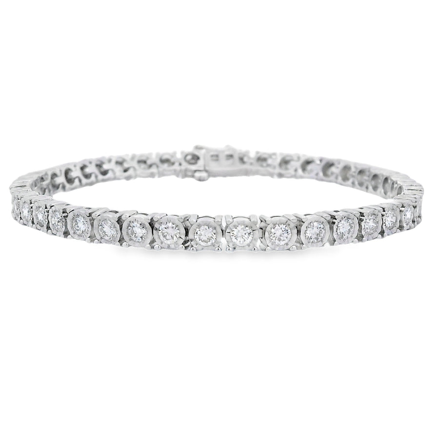 Lab Grown Diamond Tennis Bracelet Sterling Silver
