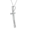 .50ct Diamond Cross Religious Pendant 14KT White Gold
