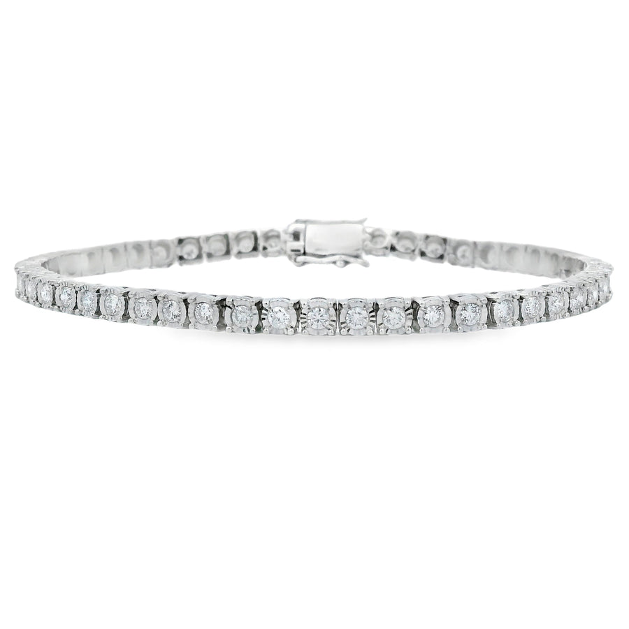 Lab Grown Diamond Tennis Bracelet Sterling Silver