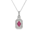 .72ct Ruby Diamond Fashion Pendants 14KT White Gold