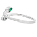 Natural .48ct Emerald Diamond Ring 14KT White Gold