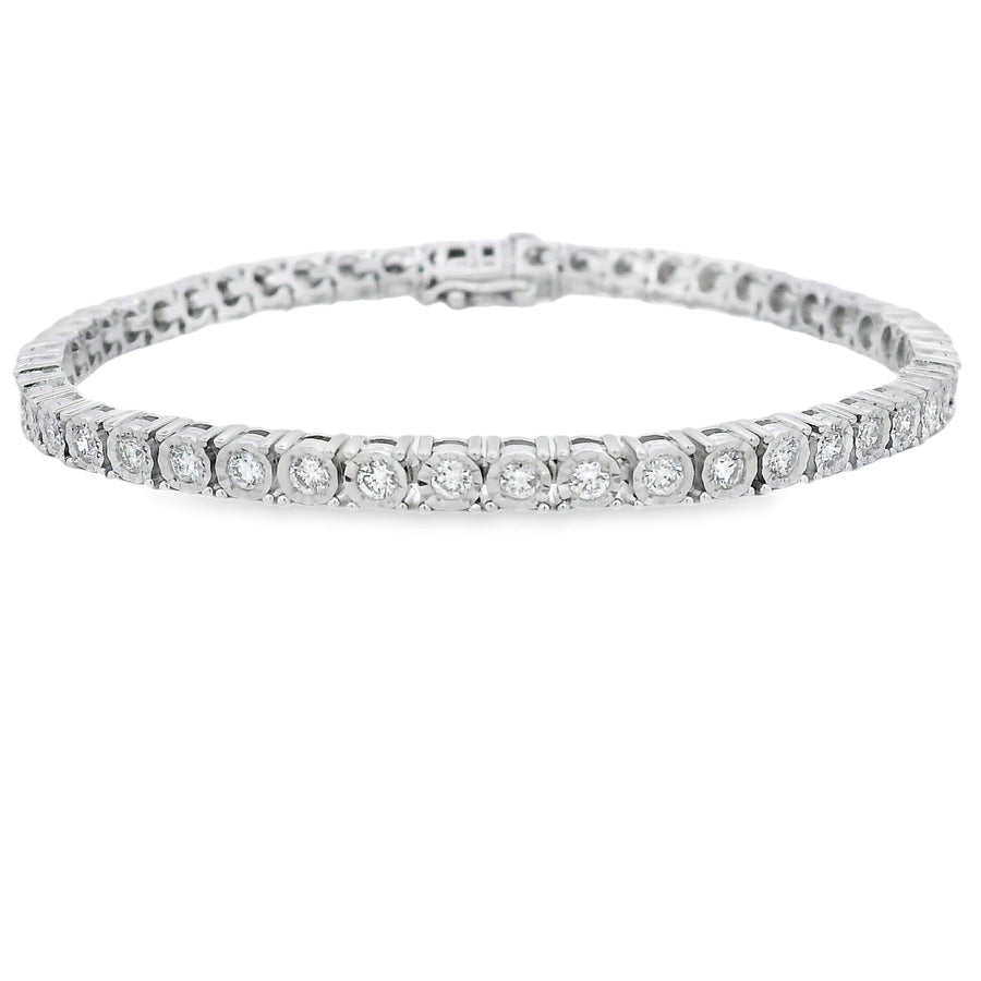 Lab Grown Diamond Tennis Bracelet Sterling Silver