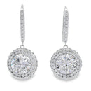 8.33ct Moissanite Dangle Earrings Sterling Silver