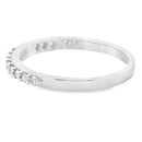 Genuine .25ct Diamond Wedding Band Ring 14KT White Gold