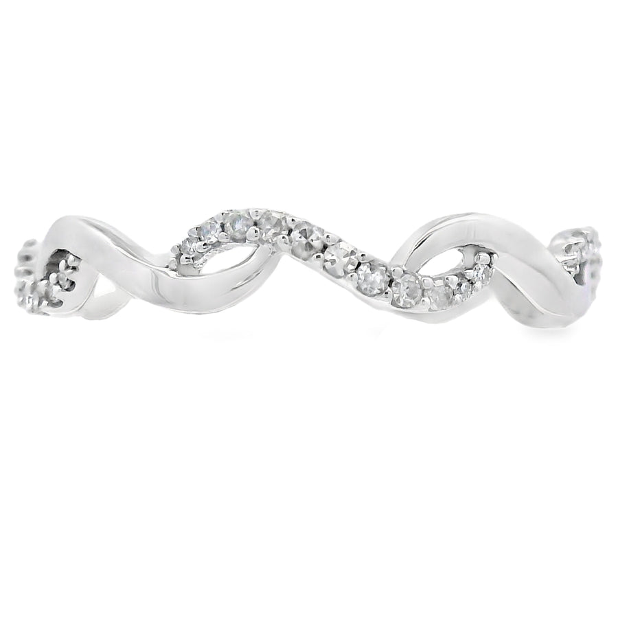 .17ct Diamond Wedding Band Ring 14KT White Gold